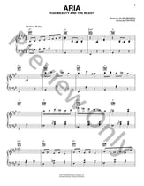 Aria piano sheet music cover